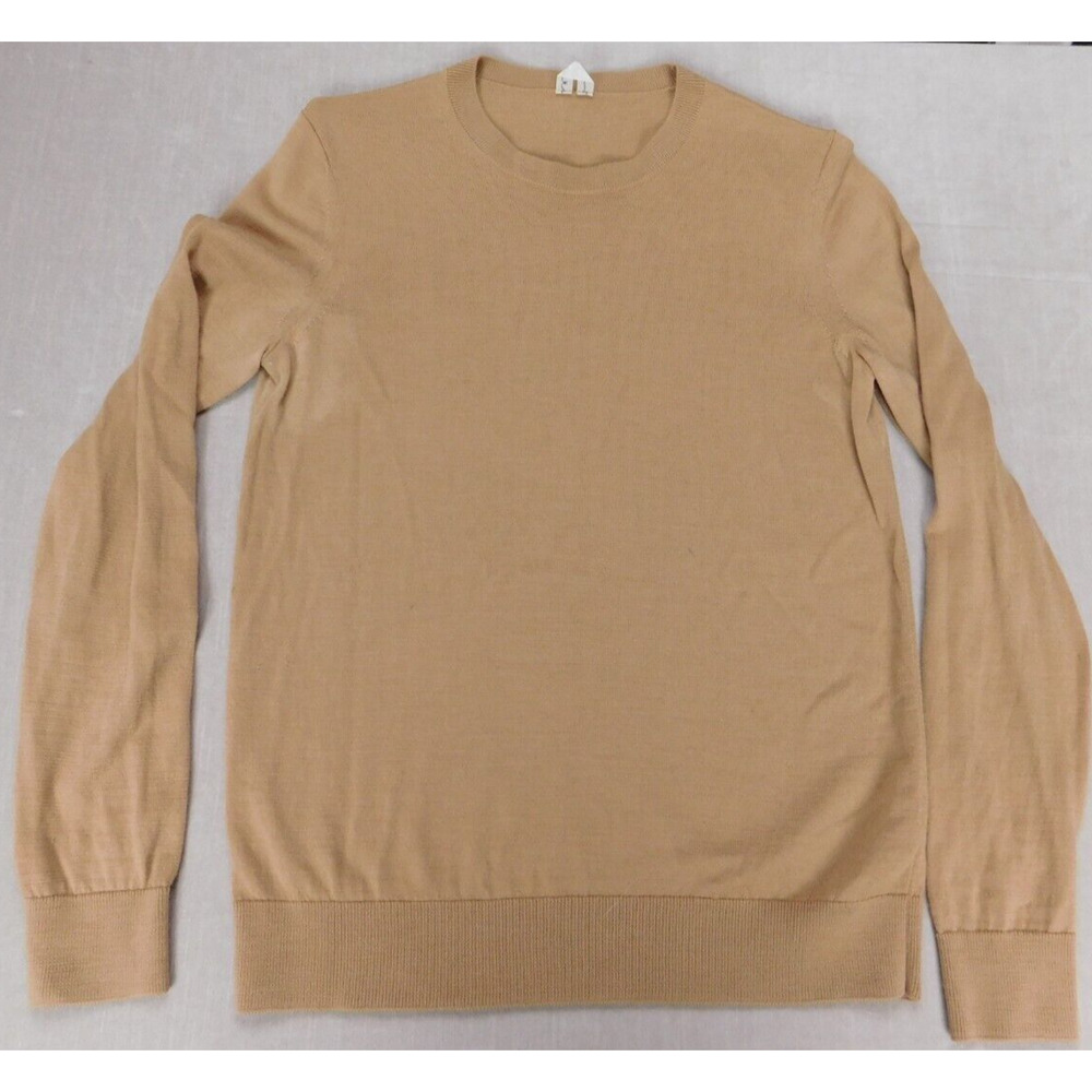 Arket Sweden Women's Extra Fine Merino Wool Sweater XS Beige Long Sleeve Nordic